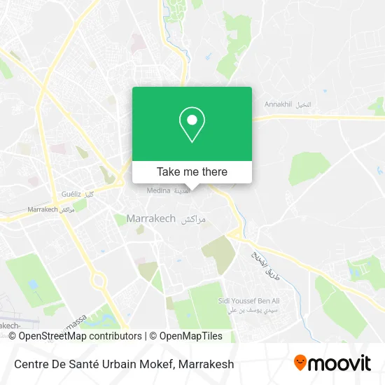 Centre De Santé Urbain Mokef map
