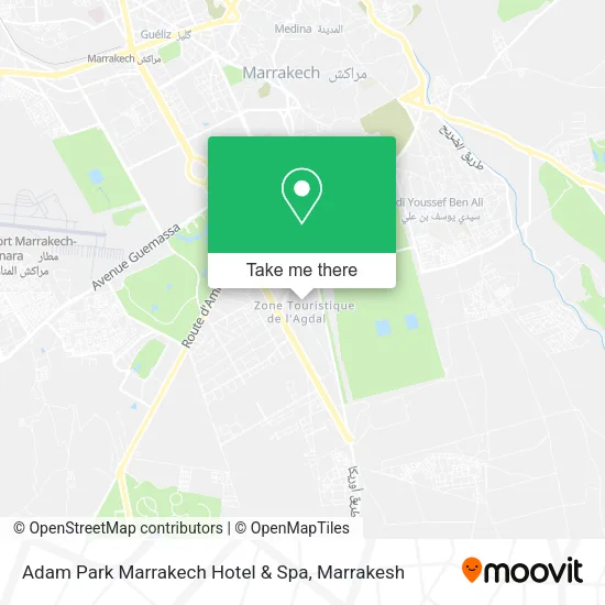 Adam Park Marrakech Hotel & Spa plan