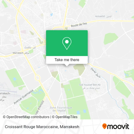 Croissant Rouge Maroccaine map