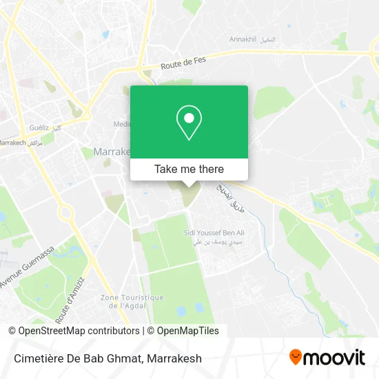 Cimetière De Bab Ghmat plan