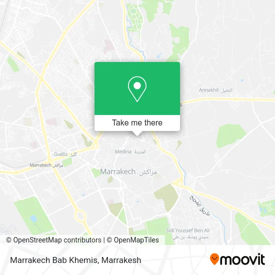 Marrakech Bab Khemis map