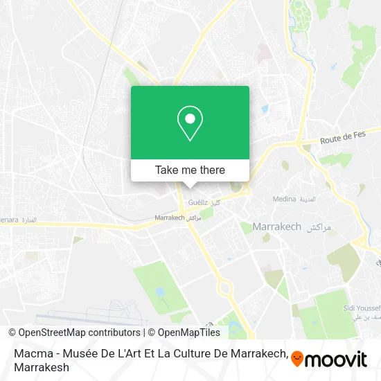 Macma - Musée De L'Art Et La Culture De Marrakech map