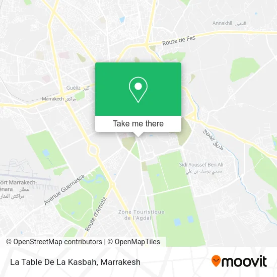 La Table De La Kasbah map