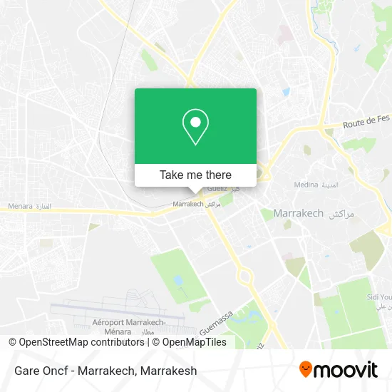 Gare Oncf - Marrakech plan