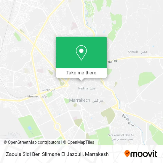 Zaouia Sidi Ben Slimane El Jazouli map