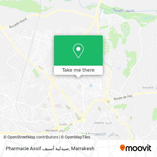 Pharmacie Assif صيدلية أسيف map