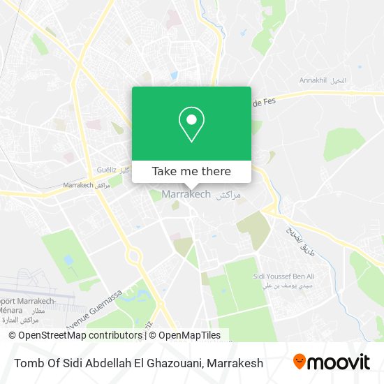 Tomb Of Sidi Abdellah El Ghazouani map