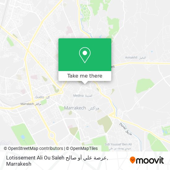 Lotissement Ali Ou Saleh عرصة علي أو صالح map