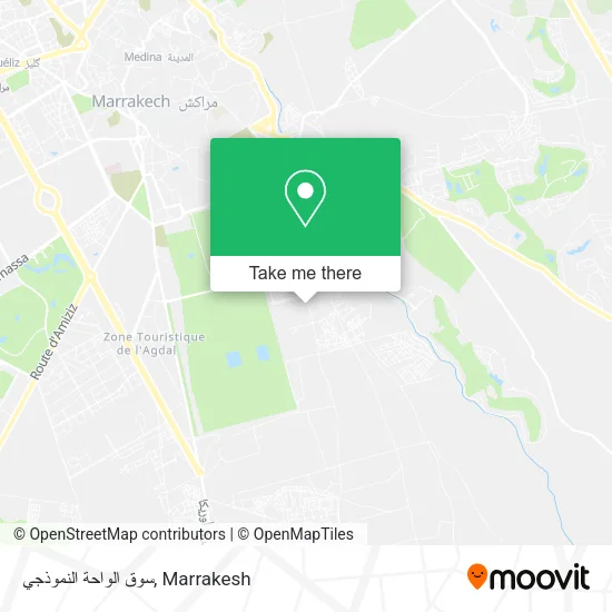 سوق الواحة النموذجي map