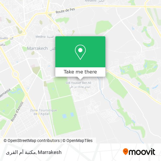 مكتبة أم القرى map