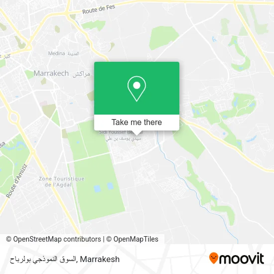 السوق النموذجي بولرباح map