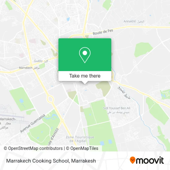 Marrakech Cooking School map