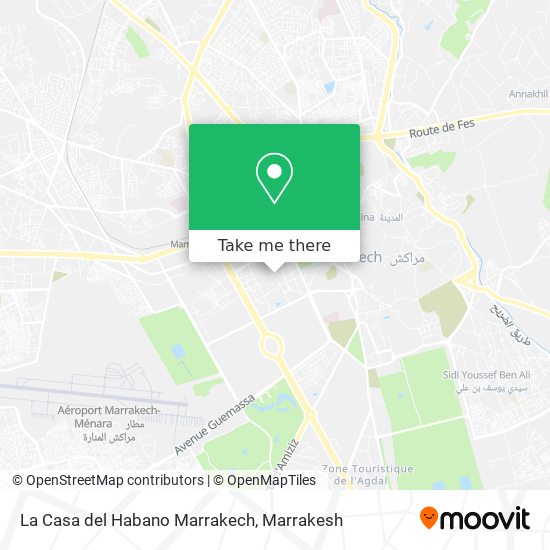La Casa del Habano Marrakech map