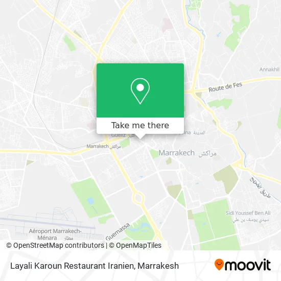 Layali Karoun Restaurant Iranien plan