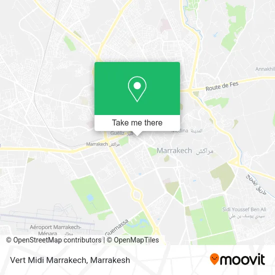 Vert Midi Marrakech plan