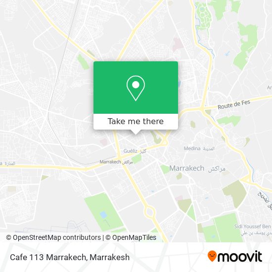 Cafe 113 Marrakech map