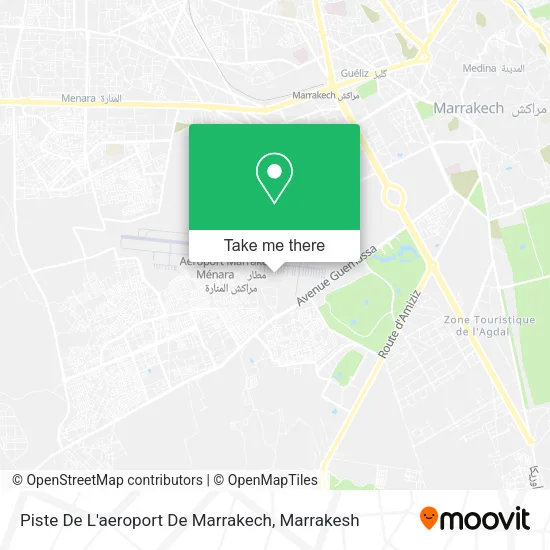 Piste De L'aeroport De Marrakech map