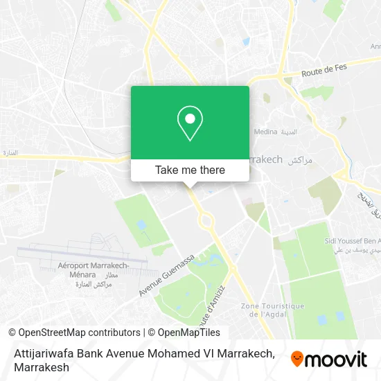 Attijariwafa Bank Avenue Mohamed VI Marrakech map