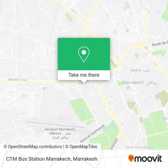 CTM Bus Station Marrakech map