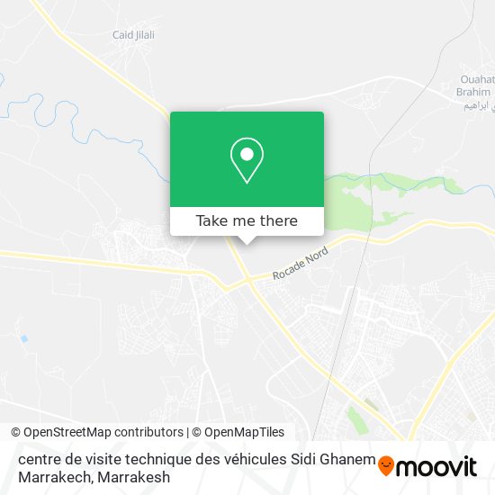centre de visite technique des véhicules Sidi Ghanem Marrakech map