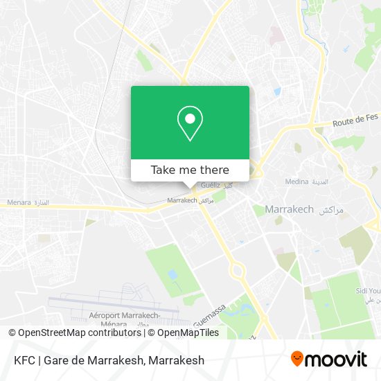 KFC | Gare de Marrakesh map