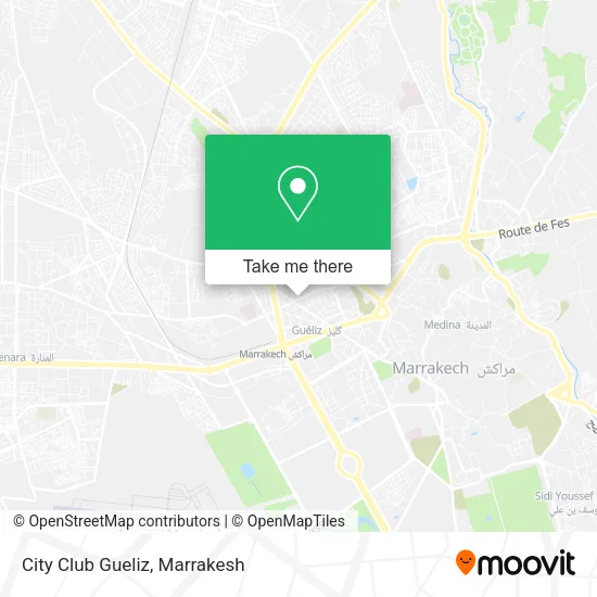City Club Gueliz map