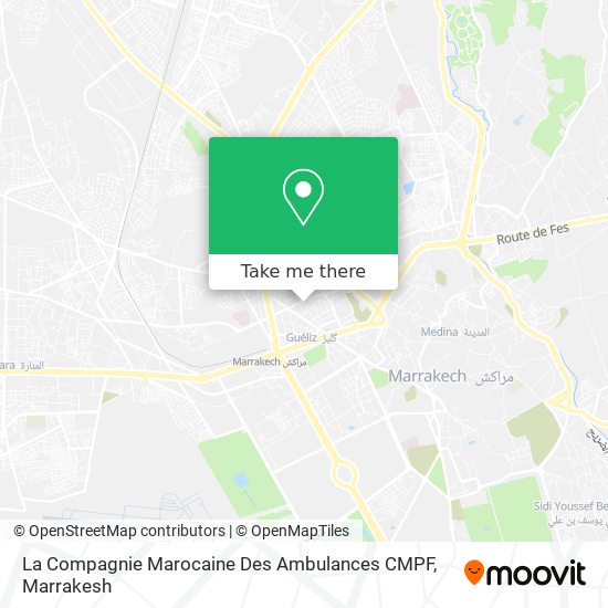 La Compagnie Marocaine Des Ambulances CMPF map