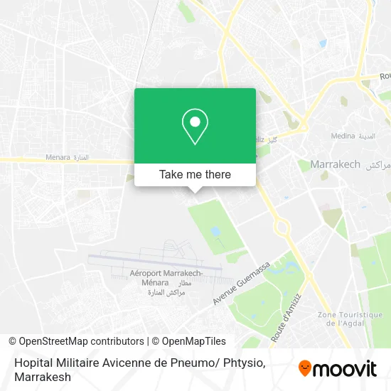 Hopital Militaire Avicenne de Pneumo/ Phtysio plan