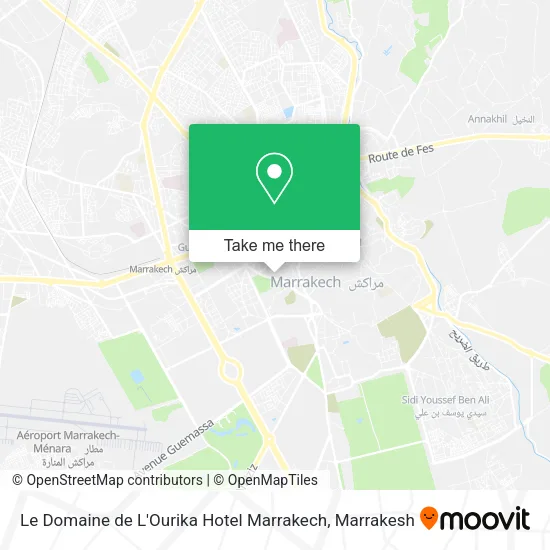 Le Domaine de L'Ourika Hotel Marrakech map