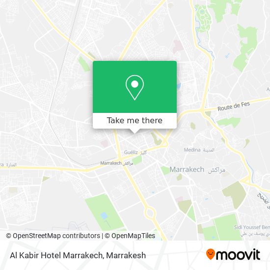 Al Kabir Hotel Marrakech map