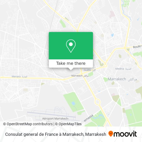 Consulat general de France à Marrakech map