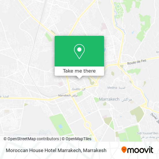 Moroccan House Hotel Marrakech map