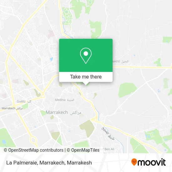 La Palmeraie, Marrakech map