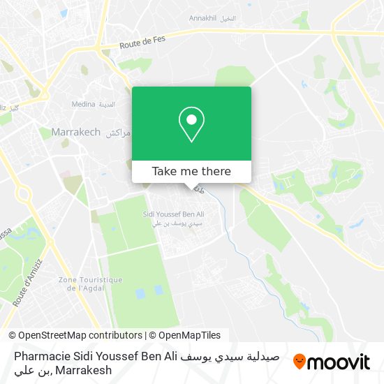 Pharmacie Sidi Youssef Ben Ali صيدلية سيدي يوسف بن علي map