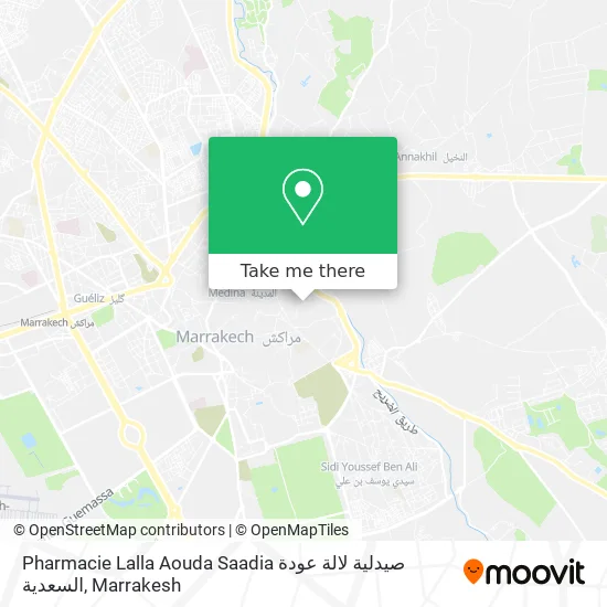 Pharmacie Lalla Aouda Saadia صيدلية لالة عودة السعدية map