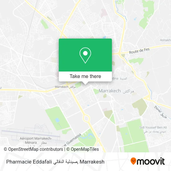 Pharmacie Eddafali صيدلية الدفالي plan