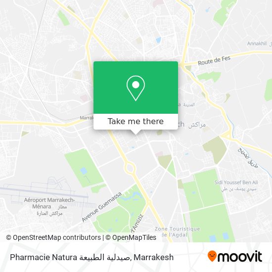 Pharmacie Natura صيدلية الطبيعة map