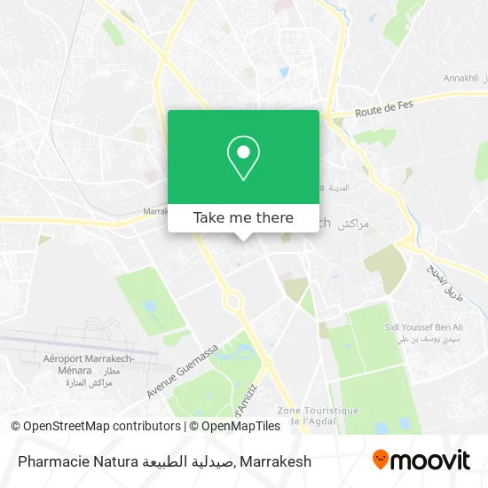 Pharmacie Natura صيدلية الطبيعة plan
