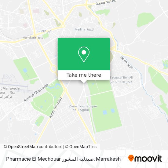 Pharmacie El Mechouar صيدلية المشور map