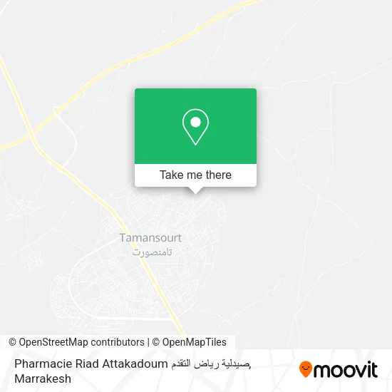 Pharmacie Riad Attakadoum صيدلية رياض التقدم plan