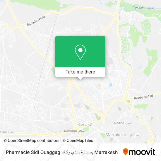 Pharmacie Sidi Ouaggag صيدلية سيدي وكاك map