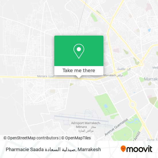 Pharmacie Saada صيدلية السعادة plan