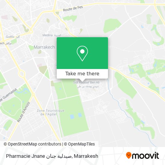 Pharmacie Jnane صيدلية جنان map