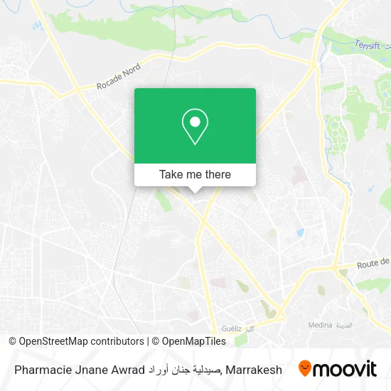 Pharmacie Jnane Awrad صيدلية جنان أوراد map