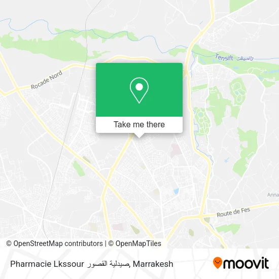 Pharmacie Lkssour صيدلية القصور map