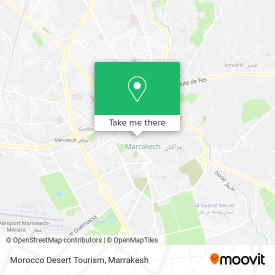 Morocco Desert Tourism map