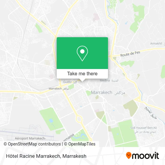 Hôtel Racine Marrakech map