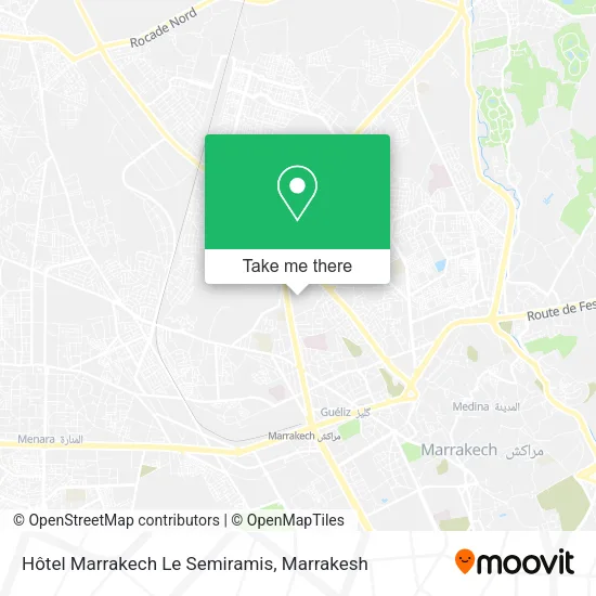 Hôtel Marrakech Le Semiramis plan