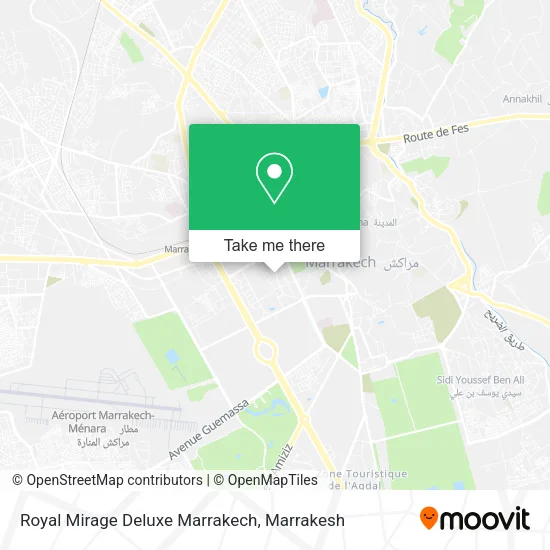 Royal Mirage Deluxe Marrakech map