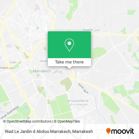 Riad Le Jardin d Abdou Marrakech map